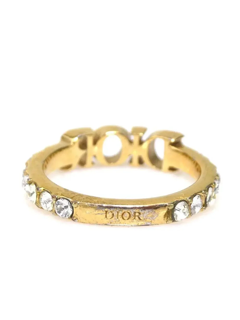 Auth Christian Dior Ring Gold #302834C16B